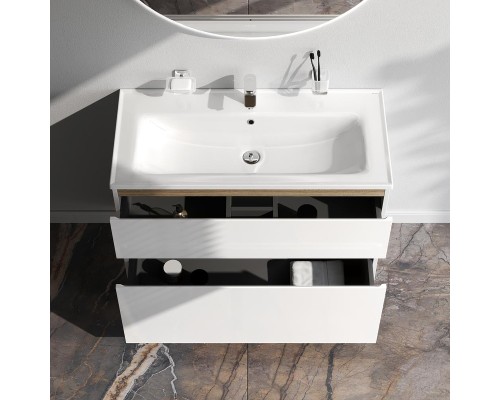 Тумба с раковиной AM.PM X-Joy 100 M85A-FSX1002-WC1002WG цвет Белый глянец