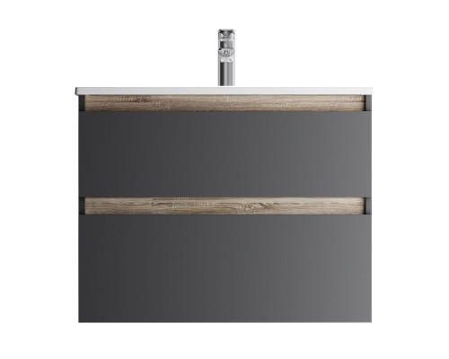 Тумба с раковиной AM.PM X-Joy 80 M85-FHX0802BM-WCC0802WG подвесная цвет Черный матовый