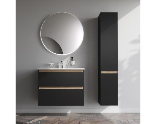 Тумба с раковиной AM.PM X-Joy 80 M85-FHX0802BM-WCC0802WG подвесная цвет Черный матовый