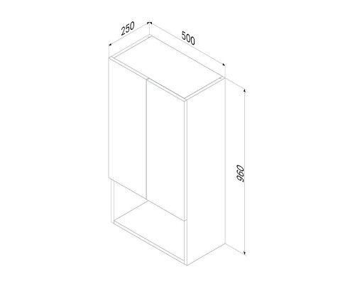 Подвесной шкаф AM.PM X-joy 50 M85CHX05021WG над стиральной машиной цвет Белый