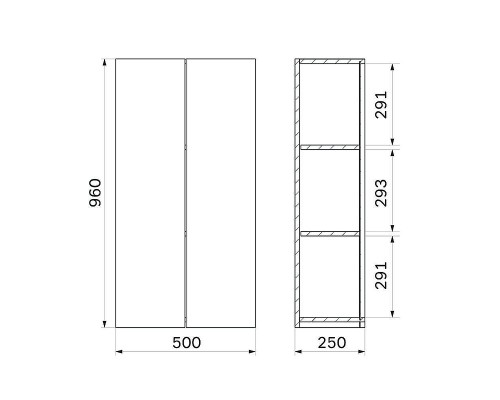 Подвесной шкаф AM.PM X-joy 50 M85CHX0502WG над стиральной машиной цвет Белый
