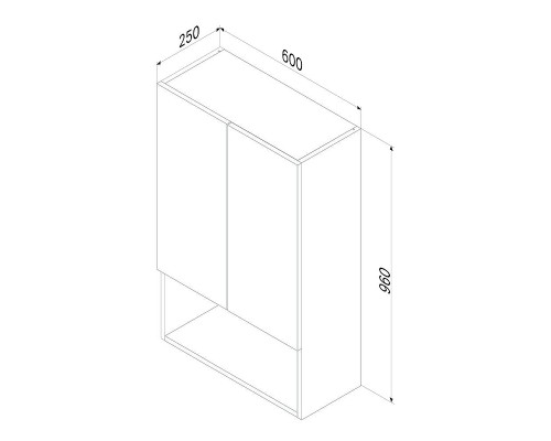 Подвесной шкаф AM.PM X-joy 60 M85CHX06021WG над стиральной машиной цвет Белый