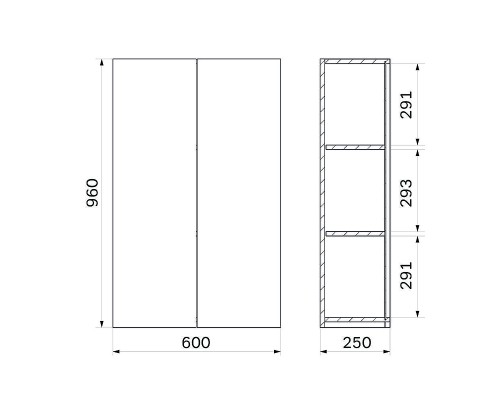 Подвесной шкаф AM.PM X-joy 60 M85CHX0602WG над стиральной машиной цвет Белый