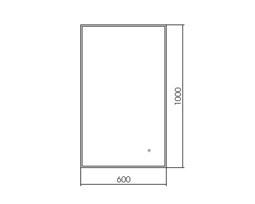 Зеркало AQUAme AQM9102B 60 с подсветкой цвет Черный с бесконтактным выключателем с подогревом и диммером