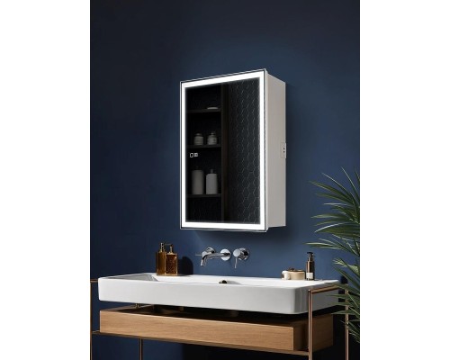 Зеркальный шкаф AQUAme AQM9201 60 с подсветкой цвет Белый
