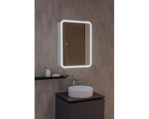 Зеркальный шкаф AQUAme AQM9202 60 с подсветкой цвет Белый