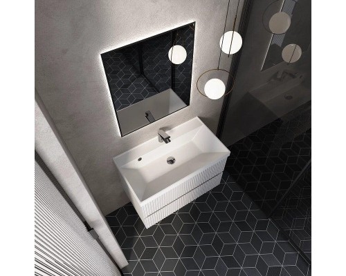 Тумба под раковину AQUAme S1 80 AQM900180WH подвесная цвет Белый глянцевый