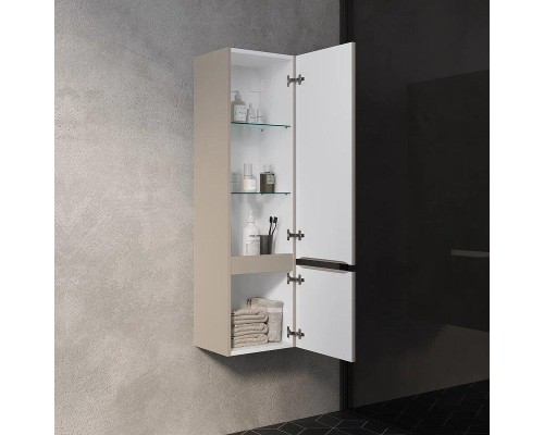 Шкаф пенал AQUAme S1 33 AQM9001BG подвесной цвет Бежевый