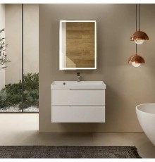 Тумба под раковину AQUAme S3 80 AQM900380WH подвесная цвет Белый глянцевый