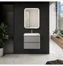 Тумба под раковину AQUAme S4 60 AQM900460GM подвесная цвет Серый