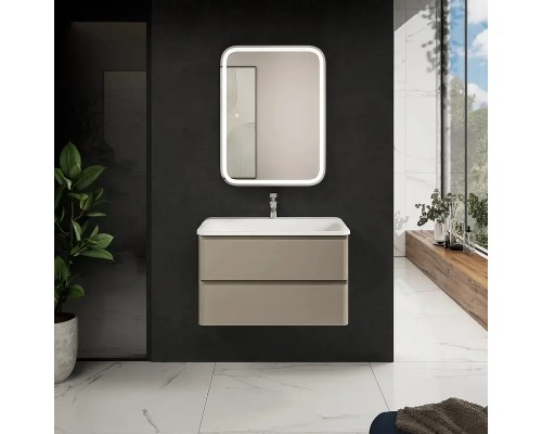 Тумба под раковину AQUAme S4 80 AQM900480BG подвесная цвет Бежевый