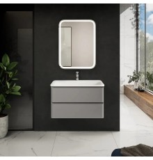 Тумба под раковину AQUAme S4 80 AQM900480GM подвесная цвет Серый