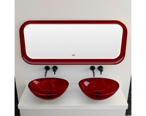 Зеркало Abber Kristall 120 AT6702Rubin с подсветкой с многофункциональной панелью