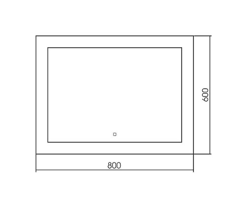 Зеркало Abber See 80 AG6107S-0.8 с подсветкой с сенсорным выключателем и диммером