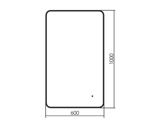Зеркало Abber See 60 AG6102SCB с подсветкой Черное с бесконтактным выключателем и диммером