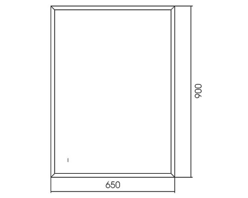 Зеркало Abber See 65 AG6110SC-0.65 с подсветкой Черное с бесконтактным выключателем и диммером