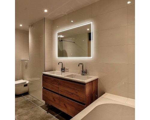 Зеркало Abber See 80 AG6108SL-0.8 с подсветкой Серебро с сенсорным выключателем и диммером