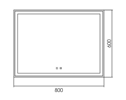 Зеркало Abber See 80 AG6104SP с подсветкой с сенсорным выключателем и диммером