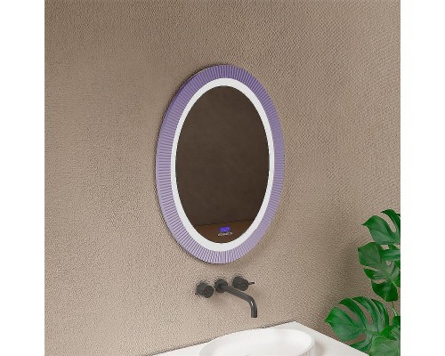 Зеркало Abber Stein 60 AS6601Violett с подсветкой с многофункциональной панелью