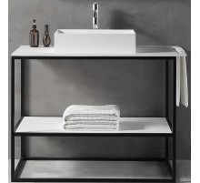 Консоль под раковину Abber Stein 100 AS2631 Белая матовая