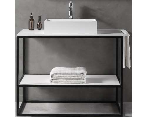 Консоль под раковину Abber Stein 100 AS2631 Белая матовая