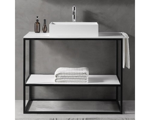 Консоль под раковину Abber Stein 100 AS2631 Белая матовая