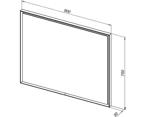 Зеркало Allen Brau Activity 90 1.340028.AM с подсветкой с сенсорным выключателем с подогревом цвет Антрацит матовый