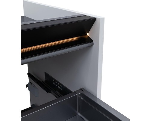 Тумба под раковину Allen Brau Activity 70 1.34003.WM подвесная цвет Белый матовый+Черный браш