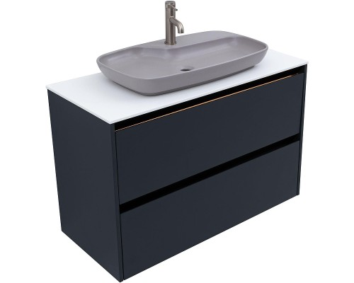 Тумба под раковину Allen Brau Activity 100 1.34006.AM подвесная цвет Антрацит матовый+Черный браш