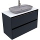 Тумба под раковину Allen Brau Activity 100 1.34006.AM подвесная цвет Антрацит матовый+Черный браш