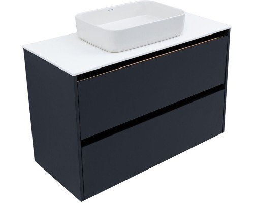 Тумба под раковину Allen Brau Activity 100 1.34006.AM подвесная цвет Антрацит матовый+Черный браш