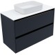 Тумба под раковину Allen Brau Activity 100 1.34006.AM подвесная цвет Антрацит матовый+Черный браш