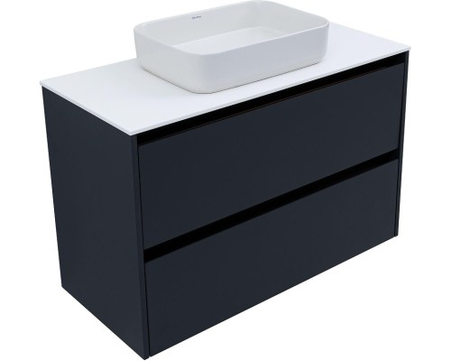Тумба под раковину Allen Brau Activity 100 1.34006.AM подвесная цвет Антрацит матовый+Черный браш