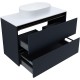 Тумба под раковину Allen Brau Activity 100 1.34006.AM подвесная цвет Антрацит матовый+Черный браш