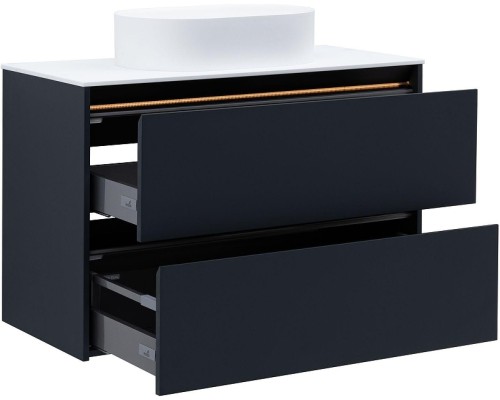 Тумба под раковину Allen Brau Activity 100 1.34006.AM подвесная цвет Антрацит матовый+Черный браш