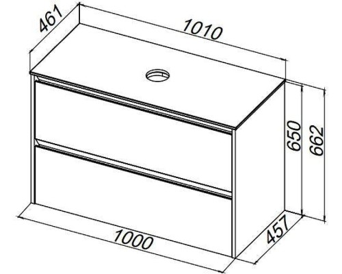 Тумба под раковину Allen Brau Activity 100 1.34006.AM подвесная цвет Антрацит матовый+Черный браш