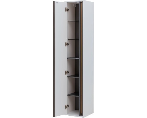 Шкаф пенал Allen Brau Activity 35 1.34001.WM подвесной цвет Белый матовый+Черный браш