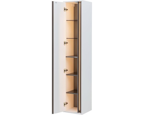 Шкаф пенал Allen Brau Activity 35 1.34001.WM подвесной цвет Белый матовый+Черный браш