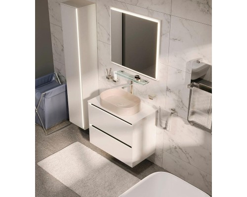 Шкаф пенал Allen Brau Activity 35 1.34001.WM подвесной цвет Белый матовый+Черный браш