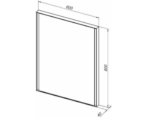 Зеркало Allen Brau Infinity 60 1.21018.BL с подсветкой Черное с сенсорным выключателем