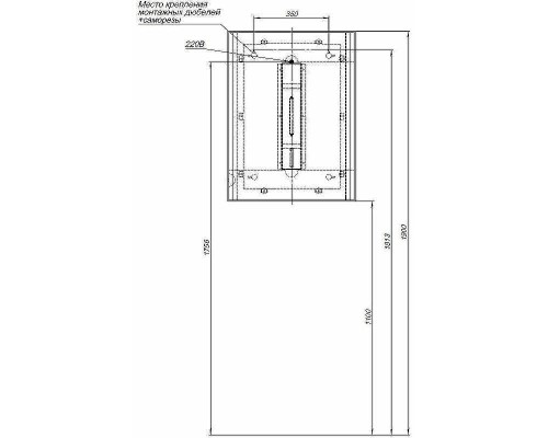 Зеркало Allen Brau Infinity 60 1.21018.BL с подсветкой Черное с сенсорным выключателем