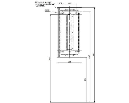 Зеркало Allen Brau Infinity 50 1.21021.WT с подсветкой Белое с сенсорным выключателем