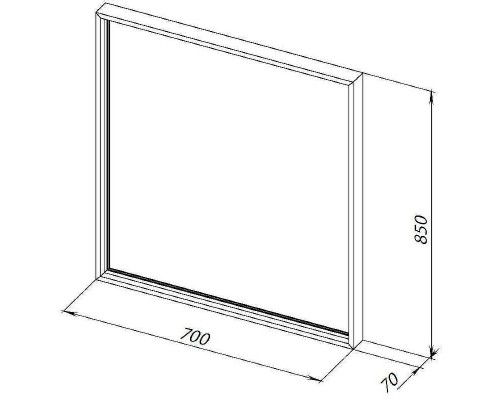 Зеркало Allen Brau Liberty 70 1.330013.60 с подсветкой Медь браш с сенсорным выключателем