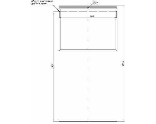 Зеркало Allen Brau Priority 100 1.31017.02 с подсветкой Серебро браш