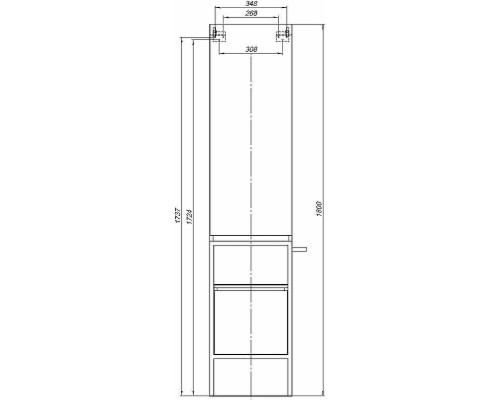 Шкаф пенал Allen Brau Priority 40 R 1.31005.WM Белый матовый