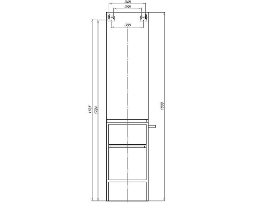 Шкаф пенал Allen Brau Priority 40 R 1.31005.PWM Папирус матовый
