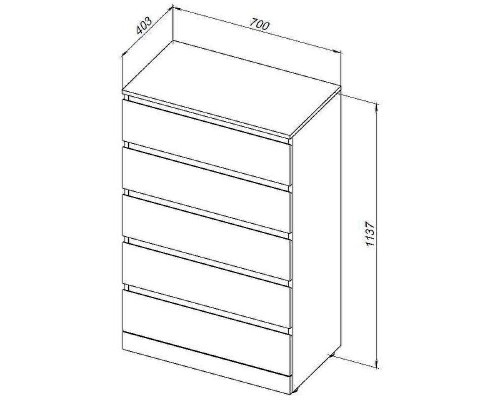 Комод Aquanet Сканди 70 302552 Дуб крафт