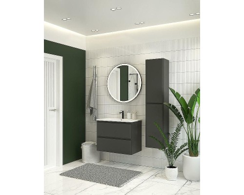 Шкаф пенал Aquanet Эмбер 35 330472 подвесной Черный матовый