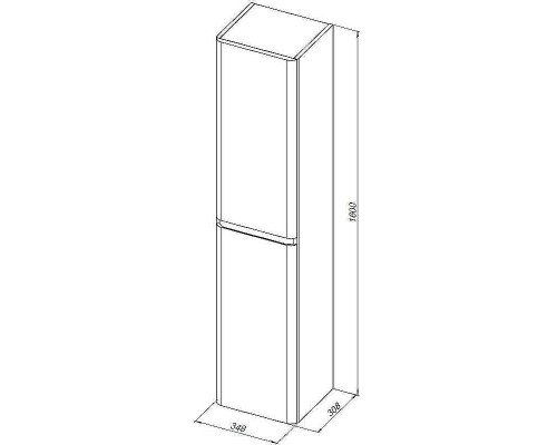 Шкаф пенал Aquanet Эмбер 35 330472 подвесной Черный матовый