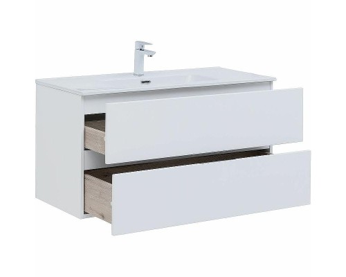 Комплект мебели для ванной Aquanet Алвита New 100 274205 подвесной Белый матовый